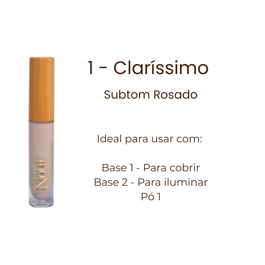 Kit 3 Corretivos Líquidos Nouf 4,5ml | Resistentes à Água e ao Suor