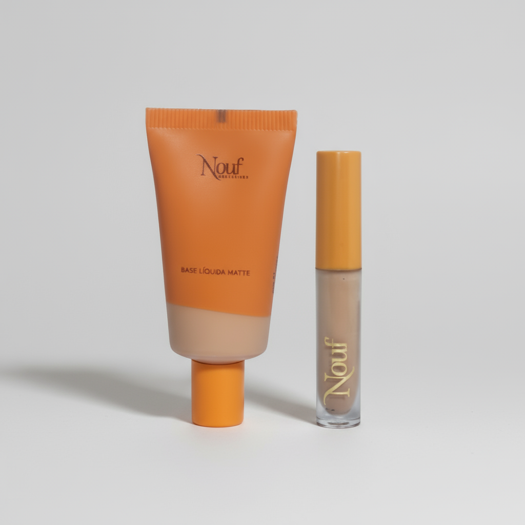 Kit Pele Uniforme: Base Matte + Corretivo Líquido Matte