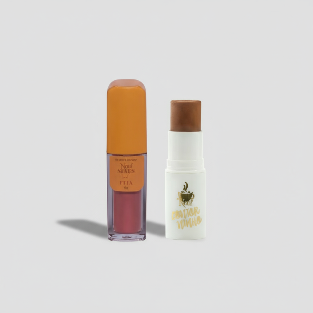 Kit Multifuncional: Blush + Contorninho Nouf | Resistente à Água e ao Suor