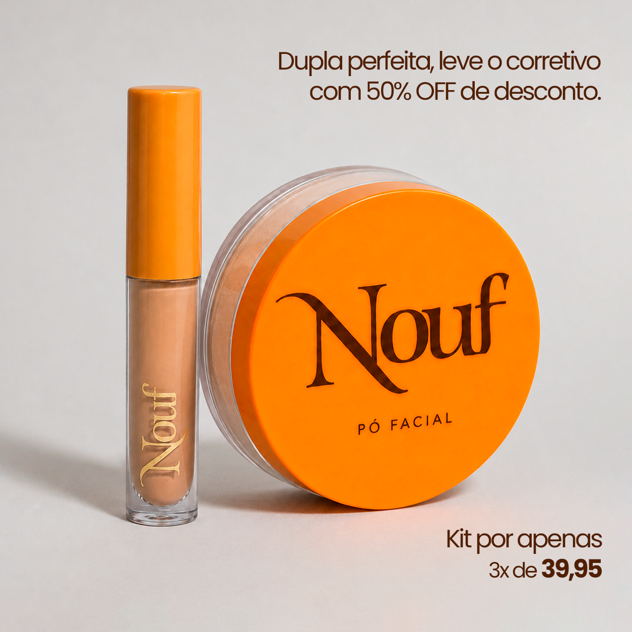 Kit Básico: Corretivo Líquido Matte 4,5ml + Pó Facial 18g