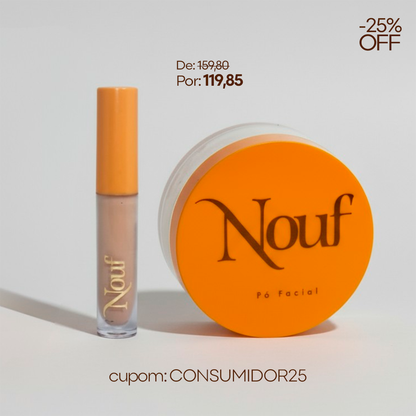 Kit Corretivo Matte + Pó Facial | Resistentes à Água e ao Suor