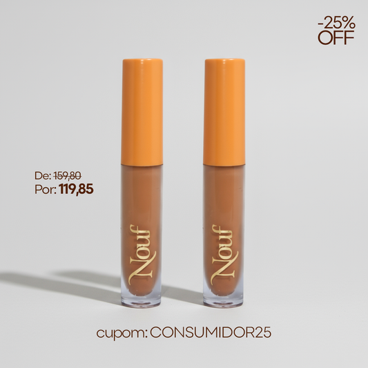Kit 2 Corretivos Líquidos Nouf 4,5ml | Resistentes à Água e ao Suor
