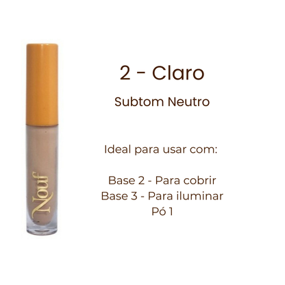 Kit 3 Corretivos Líquidos Nouf 4,5ml | Resistentes à Água e ao Suor