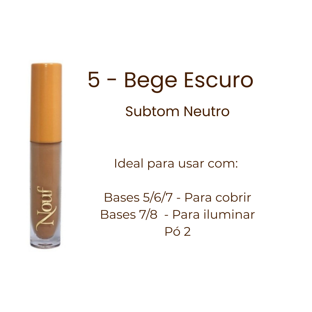 Kit 2 Corretivos Líquidos Nouf 4,5ml | Resistentes à Água e ao Suor