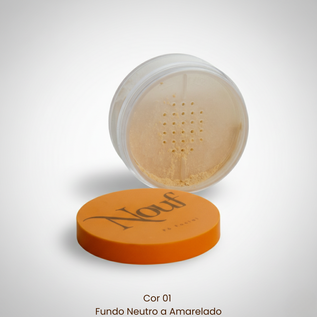 Pó Facial Nouf 18g | Resistente à Água e ao Suor
