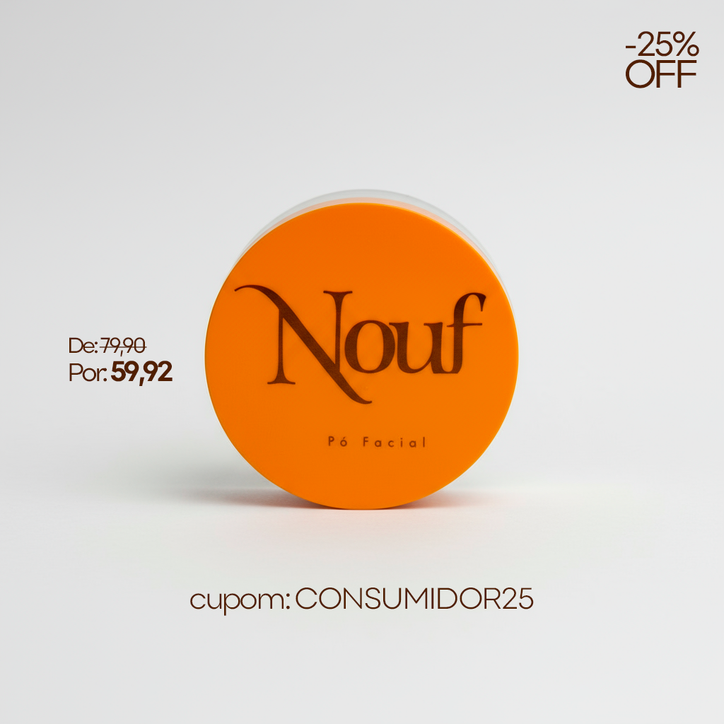 Pó Facial Nouf 18g | Resistente à Água e ao Suor