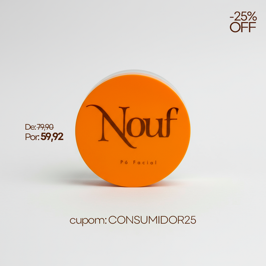 Pó Facial Nouf 18g | Resistente à Água e ao Suor