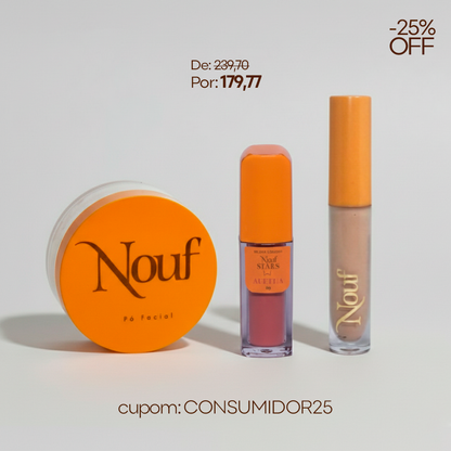 Kit Corretivo Matte + Pó Facial + Blush Multifuncional