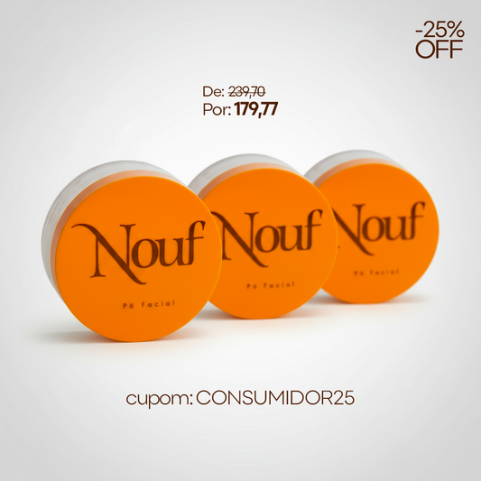 Kit 3 Pós Faciais 18g | Resistentes à Água e ao Suor