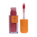 blush multifuncional coral com brilho, resistente à água e ao suor, vegano e sem parabenos. 