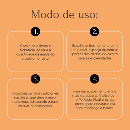 Pó Facial Nouf 18g | Resistente à Água e ao Suor