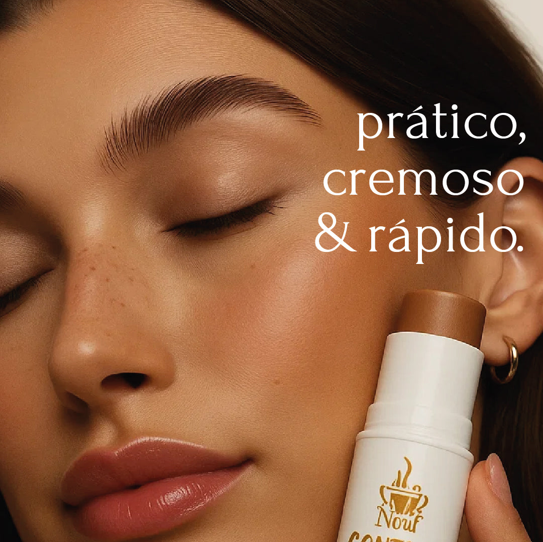 Kit Acabamento Nouf: Pó Facial 18g + Contorninho Stick 6g