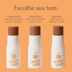 Kit Acabamento Nouf: Pó Facial 18g + Contorninho Stick 6g