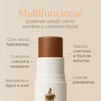 Kit Acabamento Nouf: Pó Facial 18g + Contorninho Stick 6g