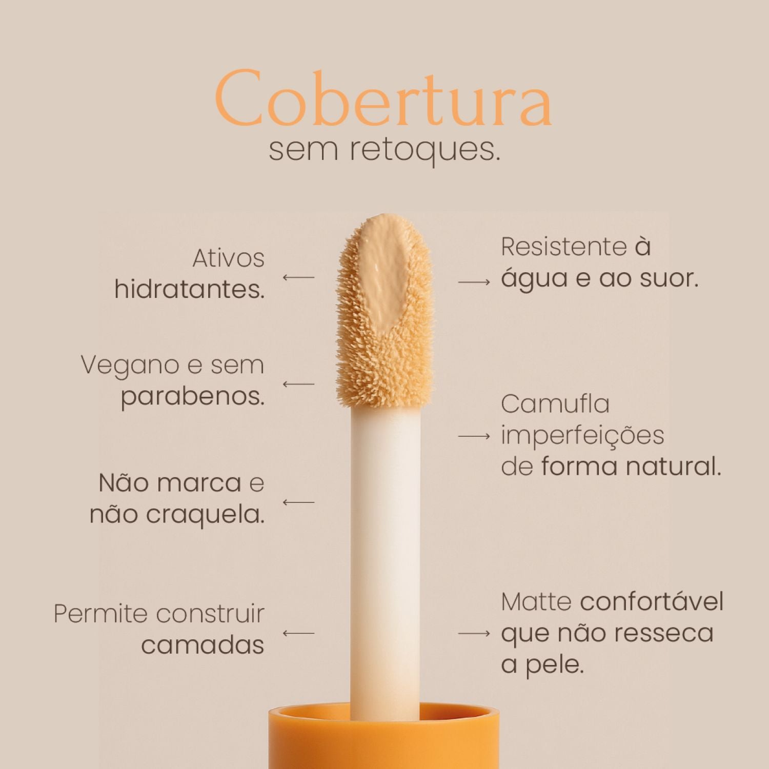 Kit 2 Corretivos Líquidos Nouf 4,5ml | Resistentes à Água e ao Suor