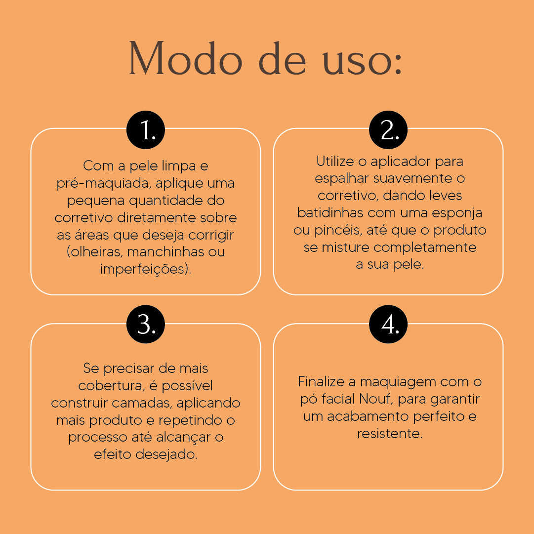 Corretivo Líquido Matte Nouf 4,5 ML | Resistente à Água e ao Suor