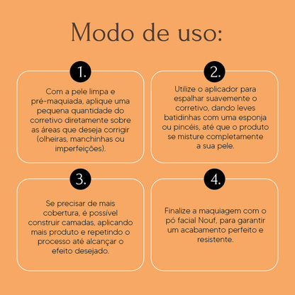 Corretivo Líquido Matte Nouf 4,5 ML | Resistente à Água e ao Suor