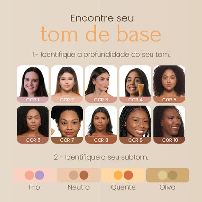 Kit Base Matte + Corretivo Matte + Pó Facial Nouf